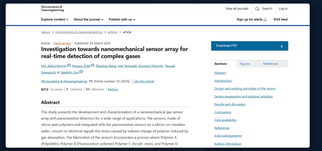 Nature Microsystems & Nanoengineering Publication